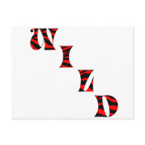 Tiger Print Wild Post Card