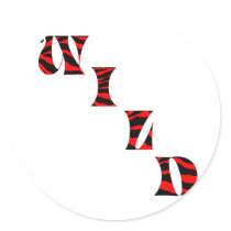 Tiger Print Wild Round Stickers