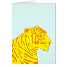 Tiger Profile Greeting Card