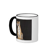 Tiger roaring coffee mug