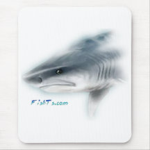Tiger Shark Head Mouse Pad