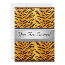 Tiger Skin Birthday Party Invitation