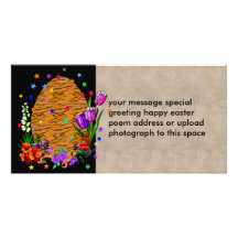 Tiger Skin Easter Egg Photo Card