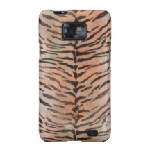 Tiger Skin Print in Tangerine Apricot Samsung Galaxy S2 Covers