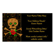 Tiger Skull Valentine Business Card Templates