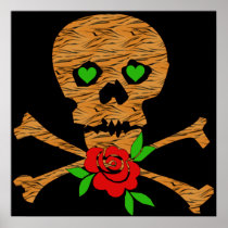 Tiger Skull Valentine Print