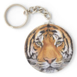 "Tiger Spot" on White, Watercolor Art keychains