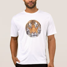 "Tiger Spot" on White, Watercolor Art Shirts