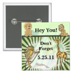 Tiger Stripes Jungle Baby Reminder Button