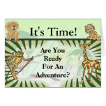 Tiger Stripes Jungle Baby Shower Set Greeting Cards