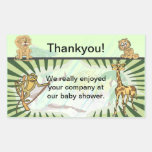 Tiger Stripes Jungle Baby Shower Set Rectangular Stickers