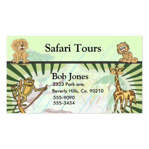 Tiger Stripes Jungle Safari Business Card