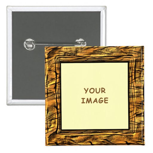 Tiger Stripes Photo Frame Button
