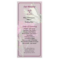 Tiger Swallowtail on Azalea Wedding Program Rack Card