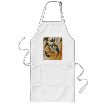 "Tiger Tiles" Tiger Face Mosaic Watercolor Apron