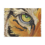 "Tiger Tiles" Tiger Face Mosaic Watercolor postcards