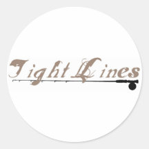 Tight Lines Round Sticker
