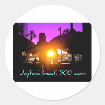 Tiki Bar Daytona Beach Round Stickers