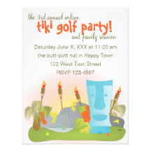 Tiki Golf Personalized Invitation