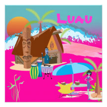 Tiki/Luau at the beach Invitation