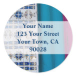 Tile Abstract Address labels Sticker