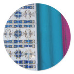 Tile Abstract Round Stickers
