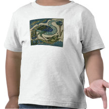 Tile design of heron and fish, by Walter Crane Tshirts