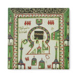 Tile with a representation of Mecca magnets