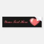 Tiled Mosaic Hearts (Pink) Bumper Stickers