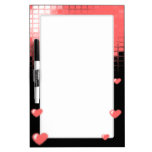 Tiled Mosaic Hearts (Pink) Dry-Erase Board