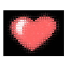 Tiled Mosaic Hearts (Pink) Postcard