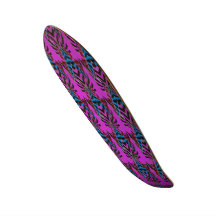 Tiled Pink Black Blue Checkered Flag GT 500 Skate Board Deck