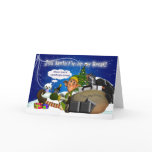 Tilers Christmas Card with Elf tilling a granite I