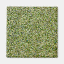tiles green refrigerator magnet
