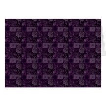 Tiles in Purple Greeting Cards