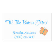 "till The ButterFlies" Business Card Template