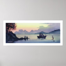 "Tillamook Bend" Landscape Watercolor Posters