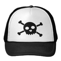Tilted Black Deth's Head Hat