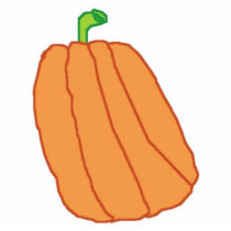 Tilted Pumpkin sculpture Photo Cut Out