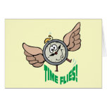 Time Flies ~ Flying Alarm Clock Word Play cards