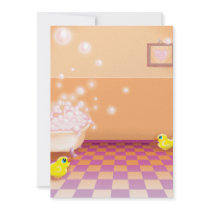 time for a rubber ducky tubby custom invitations