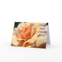 Time for Fun! Baby Shower Peach Rose Invitations