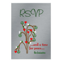 Time For Peace Custom Invitations
