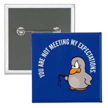 Time for your annual employee performance review pinback button