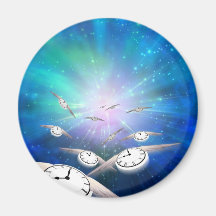 Time in Flight Fridge Magnets
