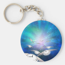 Time in Flight Key Chains