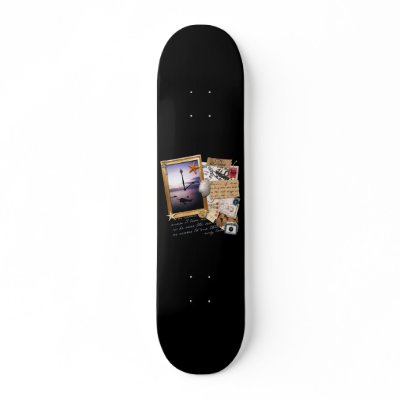 "Time" Scrapbook/Collage Skateboard Decks by coastscapes