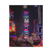 Time Square Stretched Canvas Prints