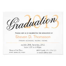 Time to fly classic,stylish graduation announcment custom invitations