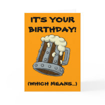 Time To Get Drunk Birthday Card
